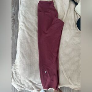 Lululemon Maroon Leggings 23 Inch Wunder Train